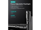 LED Baterka Klarus A2 Pro 1000lm, Focus system, USB-C nabíjateľný + Li-ion aku. Klarus 21700 4000mAh 3,6V