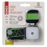 Čelovka EMOS 1x CREE 3W LED+4x SMD LED, USB nabíjateľná, Prakti Set