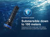 Potápačská LED baterka Xtar D06 1200, vodotesná do 100m, Praktik Set