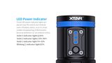 Potápačská LED baterka Xtar D30 4000lm+4x Li-ion 18650 3500mAh+Li-ion nabíjačka MC4S