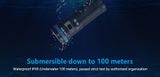Potápačská LED baterka Xtar D36 5800, vodotesná do 100m, Praktik Set
