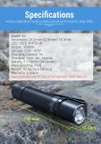 LED Baterka Klarus E2 + špeciálny Li-ion 18650 3600mah 3,6V 6A, Micro-USB nabijateľné