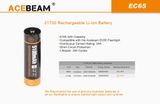 Nabíjateľná LED Baterka Acebeam EC65, 4x Nichia 90+ CRI + Li-ion aku. IMR 21700 5100mAh, USB nabíjateľná