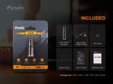 LED kľúčenka Fenix E02R, Micro-USB nabíjateľná - Čierna
