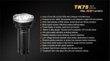 LED Baterka Fenix TK75 4x Cree XM-L2 U2