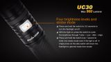 LED Baterka Fenix UC30 - Nabíjanie v tele