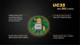 LED Baterka Fenix UC35 - Nabíjanie v tele