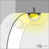 Hliníkový profil pre LED pásy FLEXI, 20x3,3mm - Strieborná