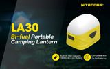 Kempingová LED lampa Nitecore LA30 Žltá - USB nabíjateľná