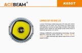 LED Baterka Acebeam K65 GT + 4x IMR 3100mAh 3,6V