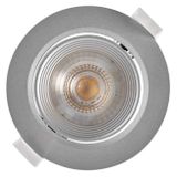 LED bodové svietidlo strieborné, kruh 5W 350lm Teplá biela