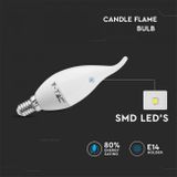 LED žiarovka E14 4W 320lm plameň sviečky