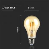 LED žiarovka E27 6W 500lm ST64 Amber cover