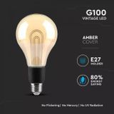 LED žiarovka E27 5W 250lm G100 Amber cover