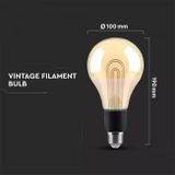 LED žiarovka E27 5W 250lm G100 Amber cover