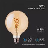 LED žiarovka E27 5W 300lm G95 Amber cover