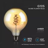 LED žiarovka E27 6W 480lm G125 Amber cover