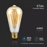 LED žiarovka E27 5W 300lm ST64 Amber cover