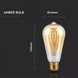 LED žiarovka E27 5W 300lm ST64 Amber cover