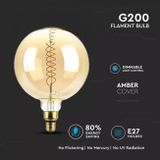 LED žiarovka E27 8W 500lm G200 Amber cover