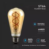 LED žiarovka E27 stmievateľná 5W 300lm ST64 Amber
