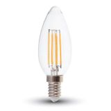 LED žiarovka V-TAC E14 4W 400lm sviečka - BALENIE 10 KUSOV