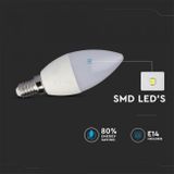 LED žiarovka V-TAC E14 3,5W, 320lm, Sviečka, RGB + IR diaľkové ovládanie