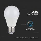 LED žiarovka V-TAC E27 9W, 806lm, A60, 3 farby bielej LED