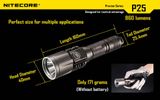 Nabíjateľná LED Baterka Nitecore P25 Smilodom XM-L2 U2