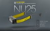 LED Čelovka Nitecore NU25 v2 2022, vstavaný Li-ion 650mAh, USB-C nabíjateľná - Čierna
