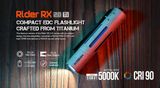 LED baterka Acebeam Rider RX 2.0 Ti AA, USB-C nabíjateľný Li-ion 14500 920mAh 3,7V - Titánium