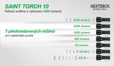 LED Baterka Nextorch Saint Torch 10 - Nabíjanie v tele svietidla