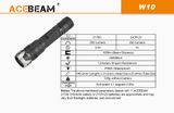 LEP Baterka Acebeam W10 (laserová) s micro USB nabíjaním v tele + Li-ion IMR 21700 5100mAh 20A + filtre