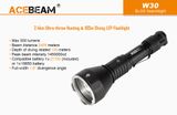 LEP Baterka Acebeam W30 (laserová) s Micro USB nabíjaním v tele Li-ion IMR 21700 5100mAh 20A + Biely diffuser