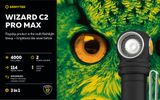 Nabíjateľná LED Čelovka Armytek Wizard C2 PRO MAX USB, Studená biela (CW)