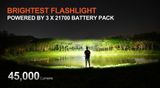 LED Baterka Acebeam X50 2.0, 45000lm, 8x XHP70.2 LED, Li-ion Battery pack 10,8V 4250mAh