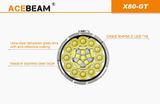 LED Baterka Acebeam X80GT + 4x Li-ion IMR 18650 3100mAh 31A 3,6V