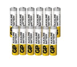 Batéria GP alkalická AAA, 12ks/ Fólia