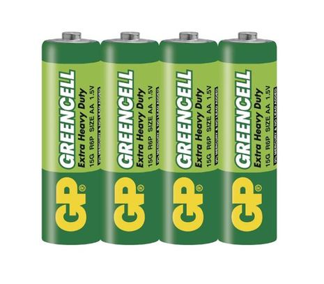 Batéria GP GREENCELL AA, 4ks/ Fólia