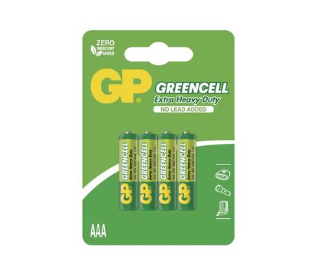 Batéria GP GREENCELL AAA, 4ks/ Blister