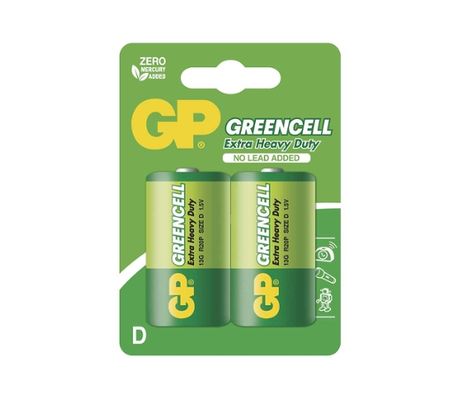 Batéria GP GREENCELL D, 2ks/ Blister