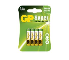 Batéria GP super alkalická AAA, 4ks/ Blister