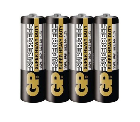 Batéria GP SUPERCELL AA, 4ks/ Fólia