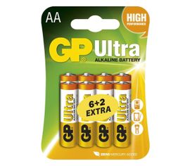 Batéria GP Ultra alkalická AA, 6+2ks/ Blister
