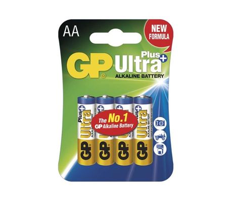 Batéria GP ultra alkalická PLUS AA, 4ks/ Blister