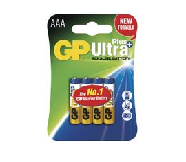 Batéria GP ultra alkalická PLUS AAA, 4ks/ Blister