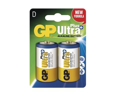 Batéria GP ultra alkalická PLUS D, 2ks/ Blister