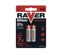 Batéria RAVER líthiová AA, 2ks/ Blister