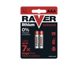 Batéria RAVER líthiová AAA, 2ks/ Blister