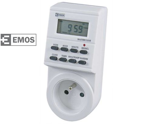 Časovač EMOS - digitálna spínacia zásuvka TS-EF1